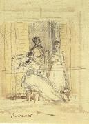 Edouard Manet Etude Pour 'Le balcon' (mk40) France oil painting artist